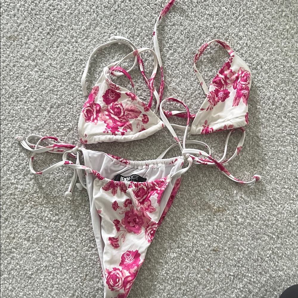 Beach Riot Pink Floral Bikini